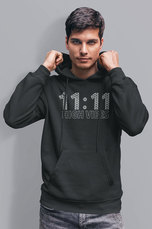 MENS ORGANIC HOODIE - 11:11 HIGH VIBES
