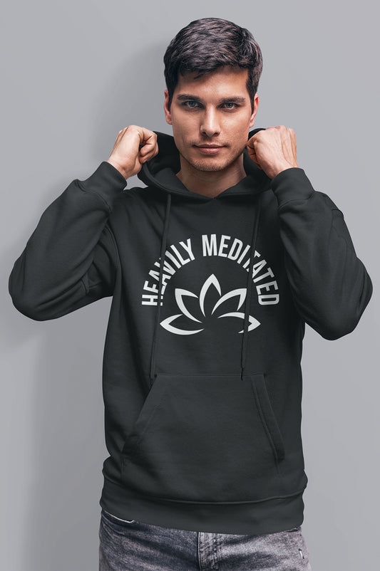 MENS ORGANIC HOODIE - HEAVILY MEDITATED