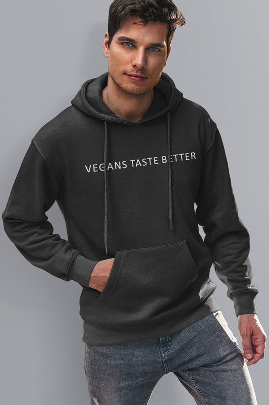 MENS ORGANIC HOODIE - VEGANS TASTE BETTER