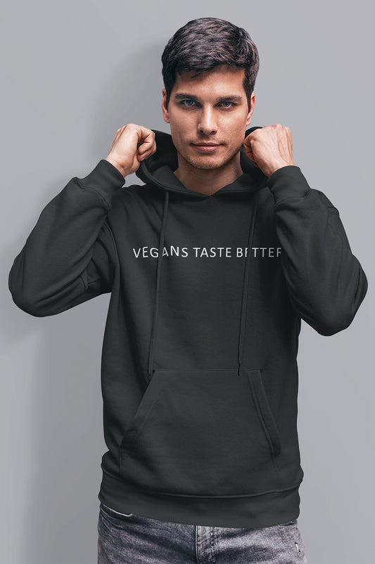 MENS ORGANIC HOODIE - VEGANS TASTE BETTER