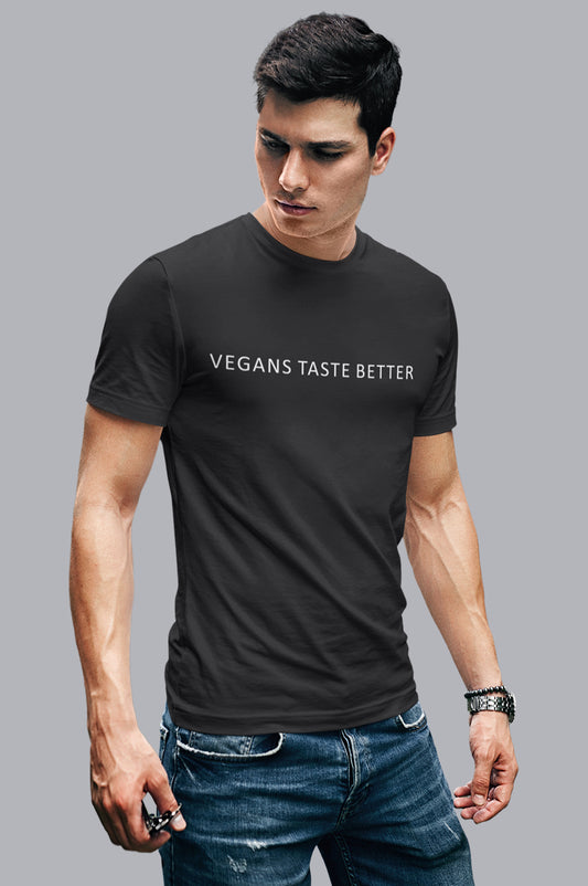 MENS ORGANIC TEE - VEGANS TASTE BETTER
