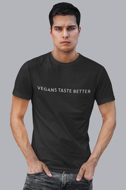 MENS ORGANIC TEE - VEGANS TASTE BETTER