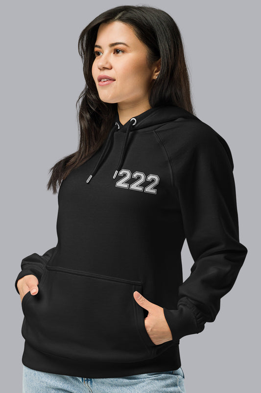 WOMENS ORGANIC HOODIE EMBROIDERY - 222
