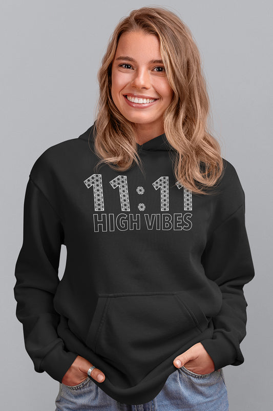 WOMENS ORGANIC HOODIE - 11:11 HIGH VIBES