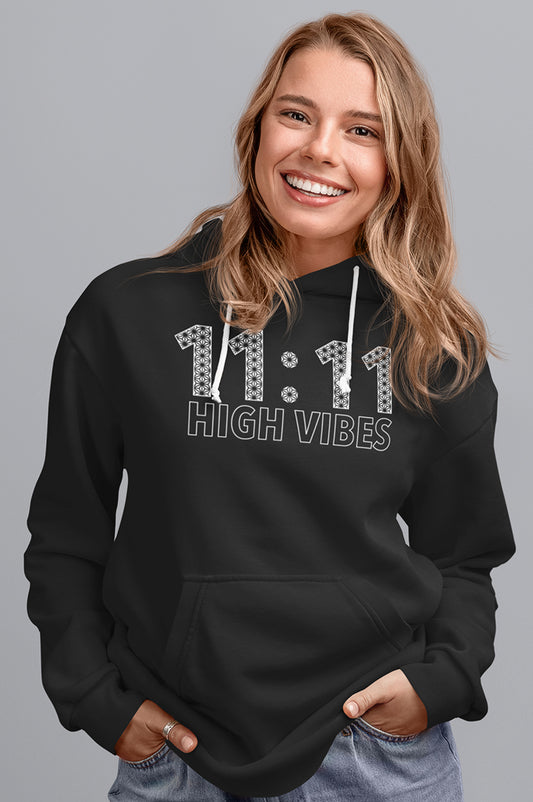 WOMENS ORGANIC HOODIE - 11:11 HIGH VIBES