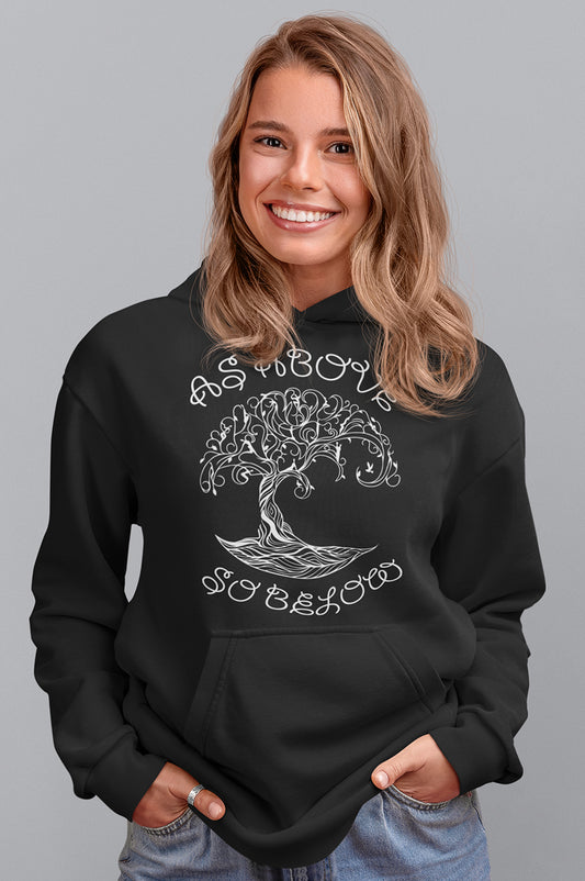 WOMENS ORGANIC HOODIE - AS ABOVE SO BELOW