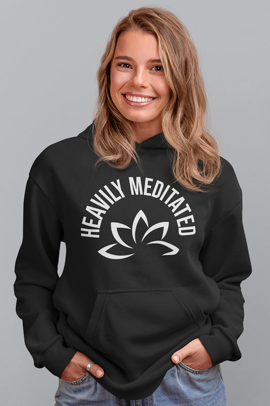 WOMENS ORGANIC HOODIE - HEAVILY MEDITATED