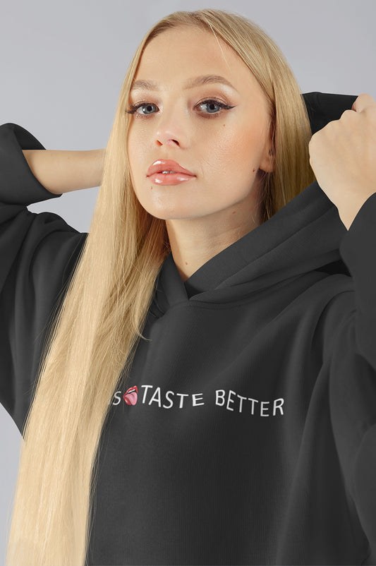 WOMENS ORGANIC HOODIE - VEGANS TASTE BETTER 2.0