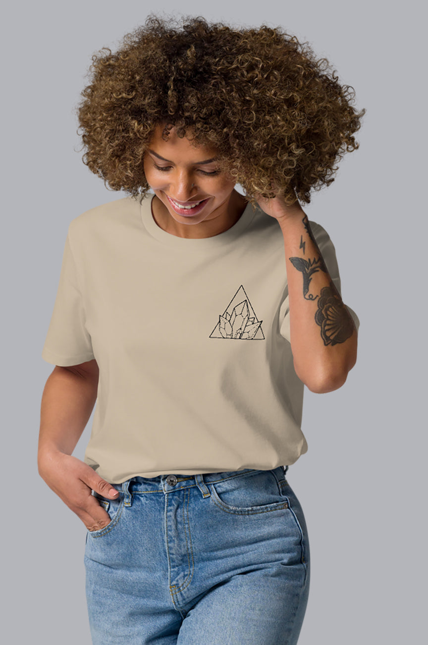 WOMENS ORGANIC EMBROIDERY TEE - I HAVE A CRYSTAL FOR THAT