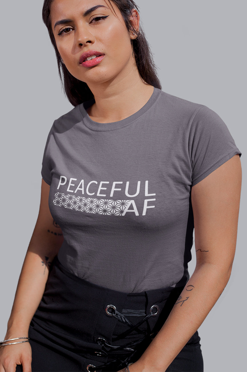 WOMENS ORGANIC TEE - PEACEFUL AF
