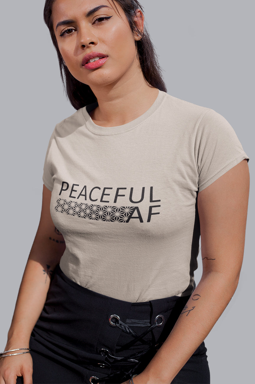 WOMENS ORGANIC TEE - PEACEFUL AF