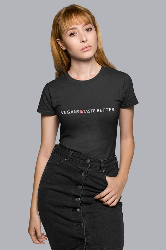 WOMENS ORGANIC TEE - VEGANS TASTE BETTER 2.0