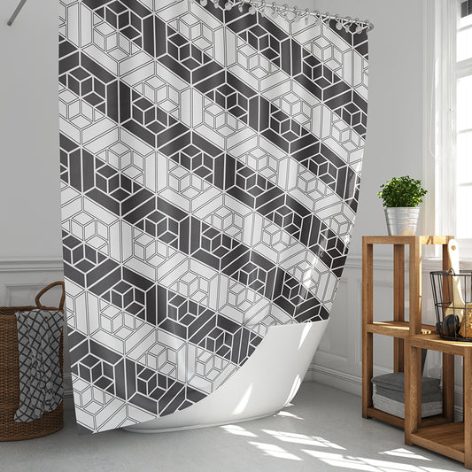 CUBIC SHOWER CURTAIN